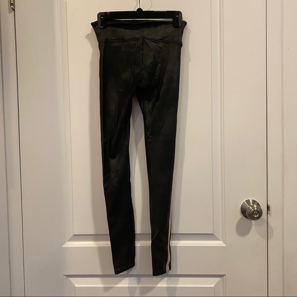 Spanx Faux Leather Tuxedo Side Stripe Leggings - Picture 8 of 8